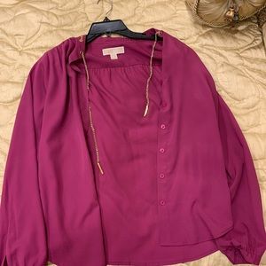 Michael Kors button down pink shirt